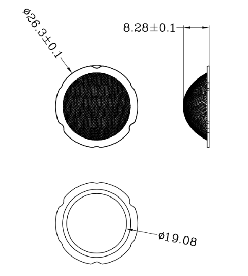 70mm Commercial COB Lighting Reflector Optical Light Reflector