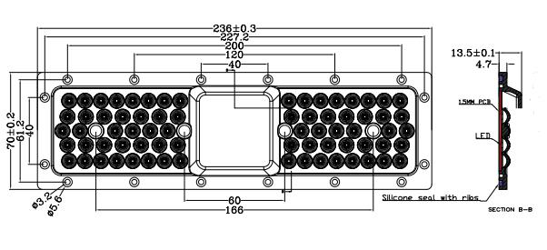 236mm 72 In 1 Streetlight Lens Lighting Accessories