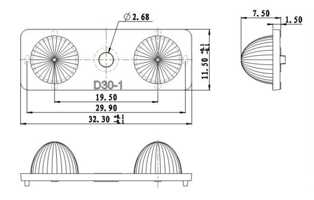 3030 32mm 2 In 1 Mini Lens Led Lenses Suppliers