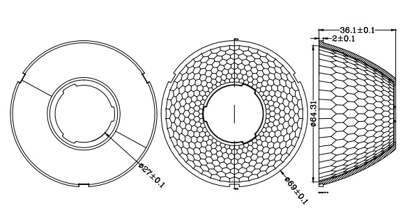 CXA1507 CXA1830 CXA2520 69mm 40 Degree Led Reflector Downlight Design