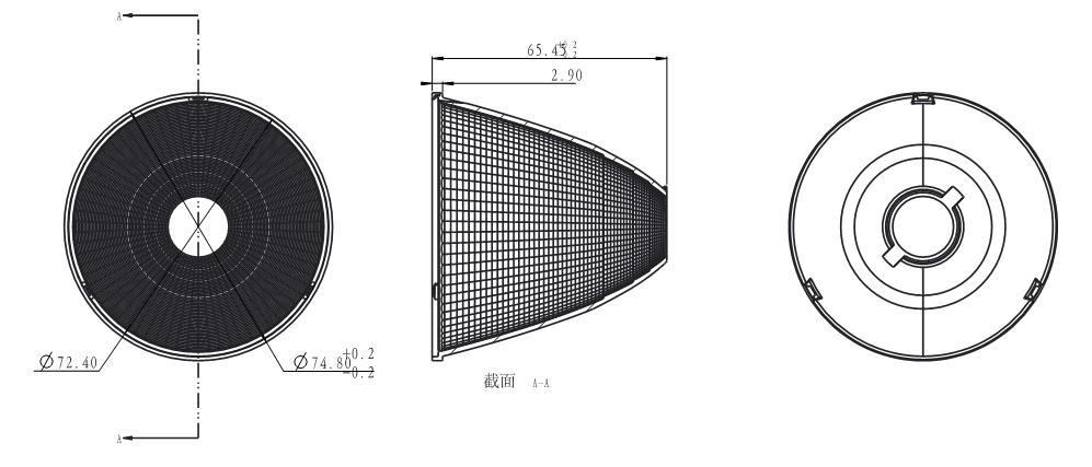 CLL032 CXA1830 75mm 24degree Downlight Reflector Ring Led Reflector Suppliers