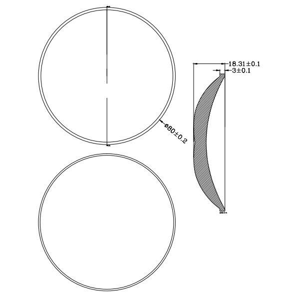 80mm 120degree Traffic Light Lenses Led Lens Design