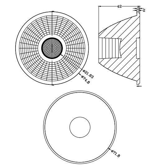 CLL030 75mm 18 Degree Led Lenes For Track Light