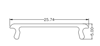 25mm Single Asymmetric 18degree Led Extrusion Lens With Lights