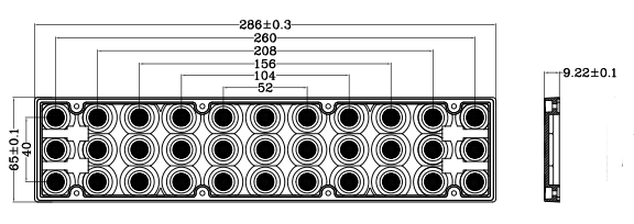 286mm 60degree 33 In 1 Zhaga Standard Led Lens For Office Light