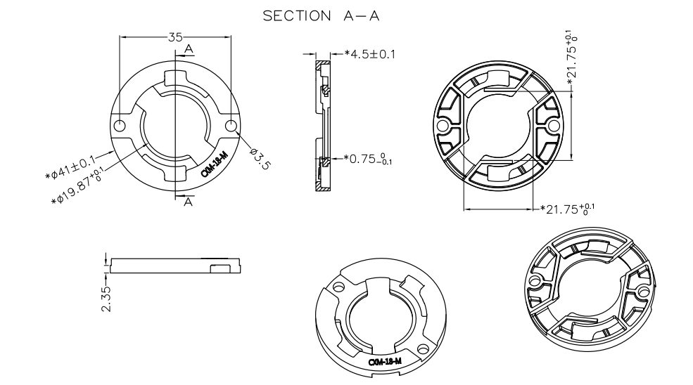 CLU038 CXM-18 85mm 24degree Downlight Reflector Ring Pc