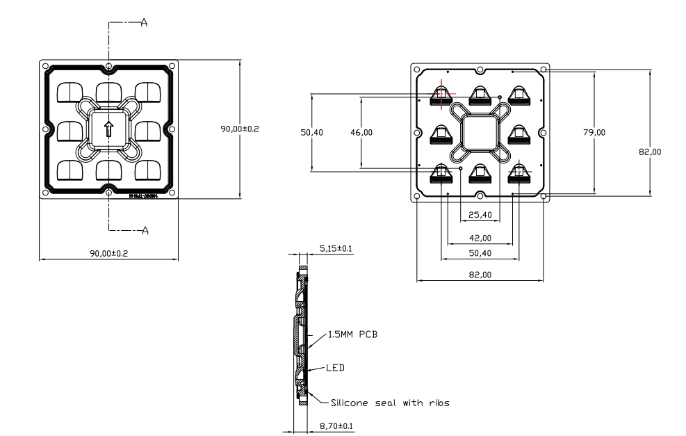 90*90mm Factory Led Street Light Lens