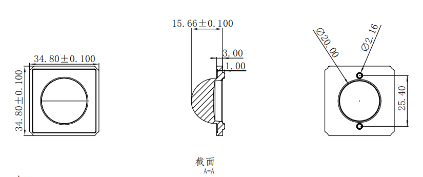 3535 60degere Silicone Lense For Led Lights