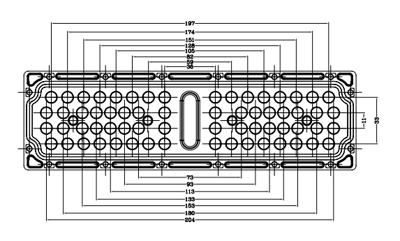 3030 2835 60 Degree 64 In 1 Street Lighting Lens For Led Lights