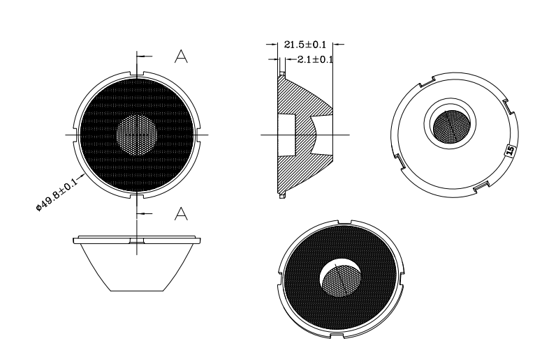 CXA1304 CXA1507 CXA1830 50mm Commercial Light Lenses Bracket