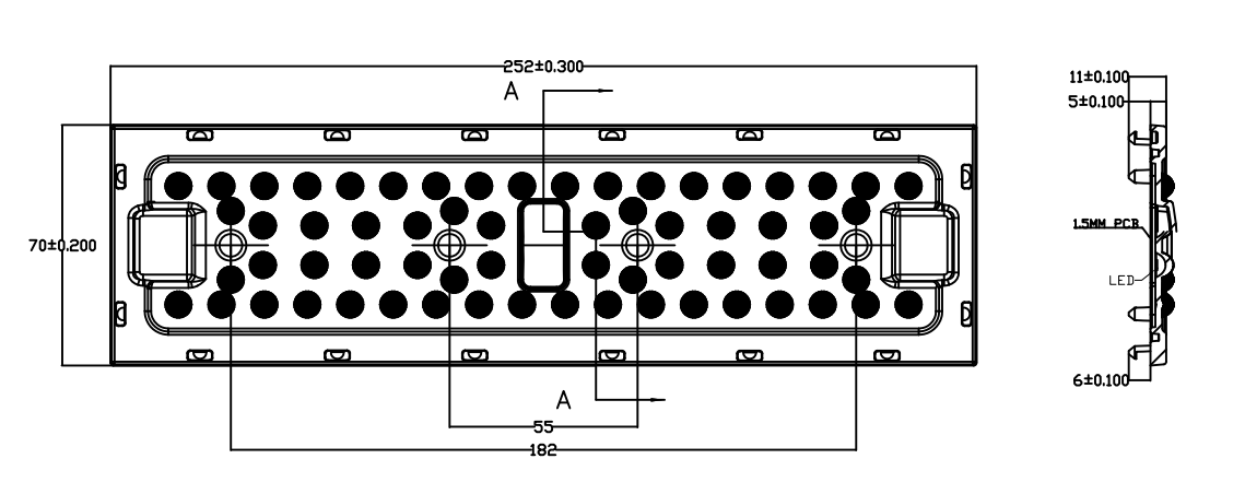 60 Degree 64 In 1 Led Lens Street Light Led Optics Manufacturers