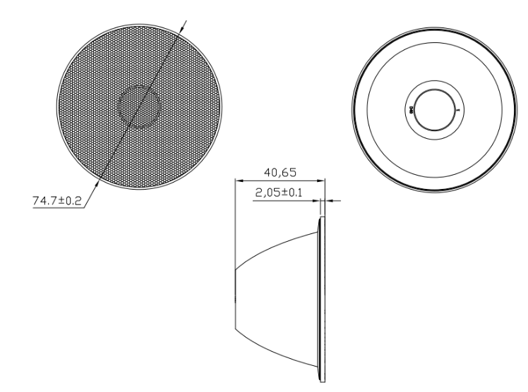 CXA1507 CXA1830 CXA2530 75mm COB Lens With Lens Bracket