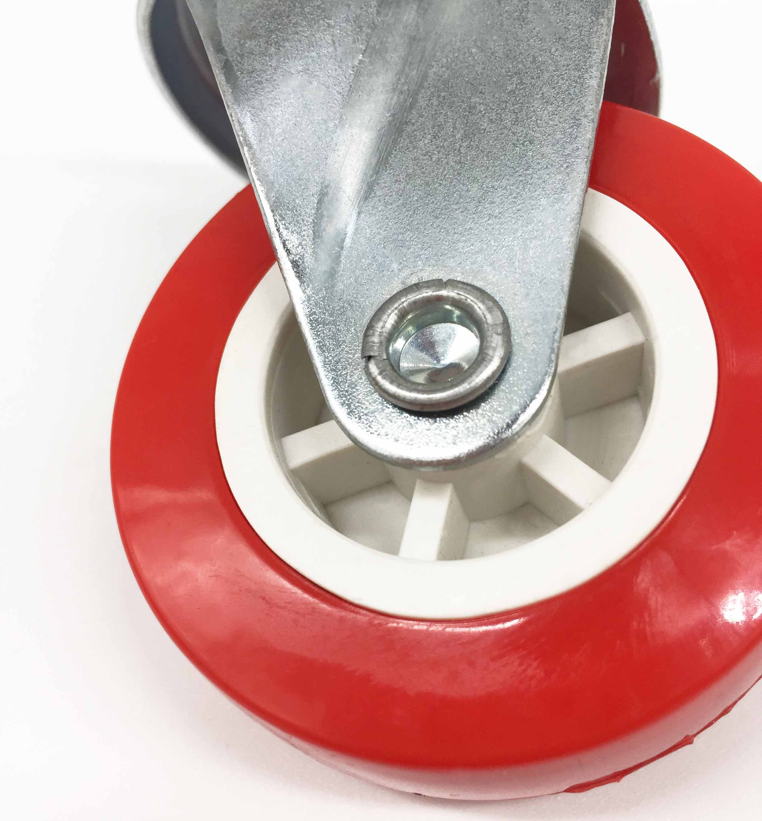 Red heavy duty good quality casters factory wholesale