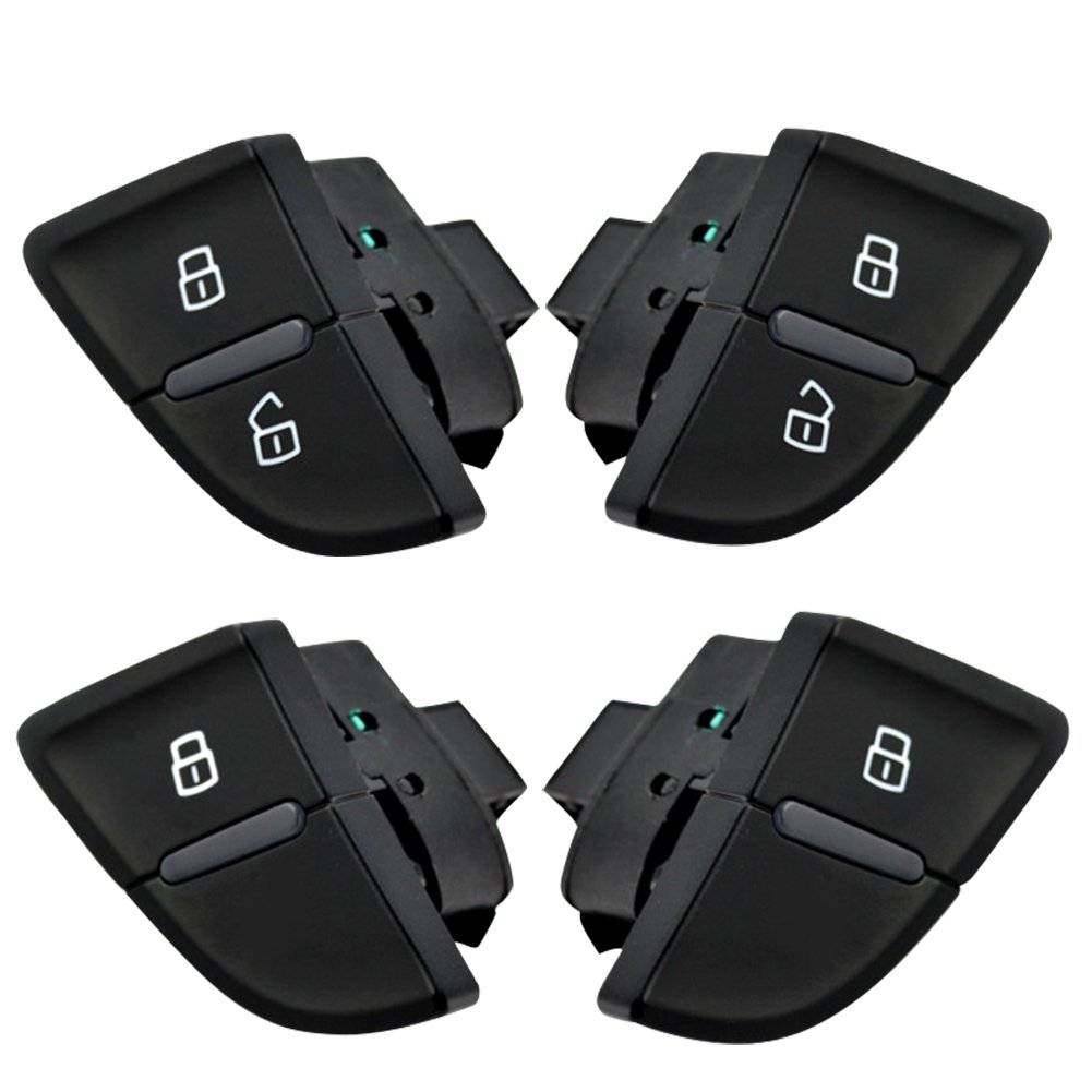 HIGH QUALITY 4Pcs Car Power Front Rear Door Lock Unlock Switch Central Control Locking Door Button compatible with Audi A4 S4 B8 Allroad A5 S5 RS4 2009-2015