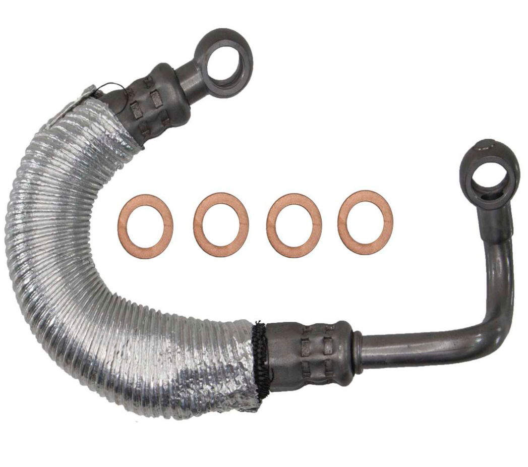 BMW E9X X5 335d Turbocharger Oil Line - Distribution Piece to Upper Tu