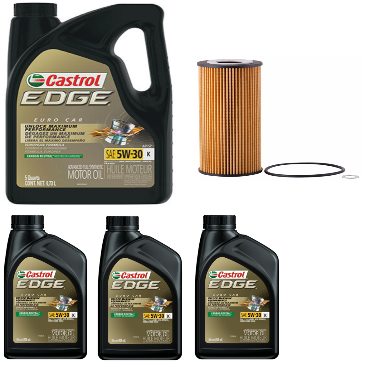 BMW 335d Diesel Oil Change Kit By Castrol 83212365949