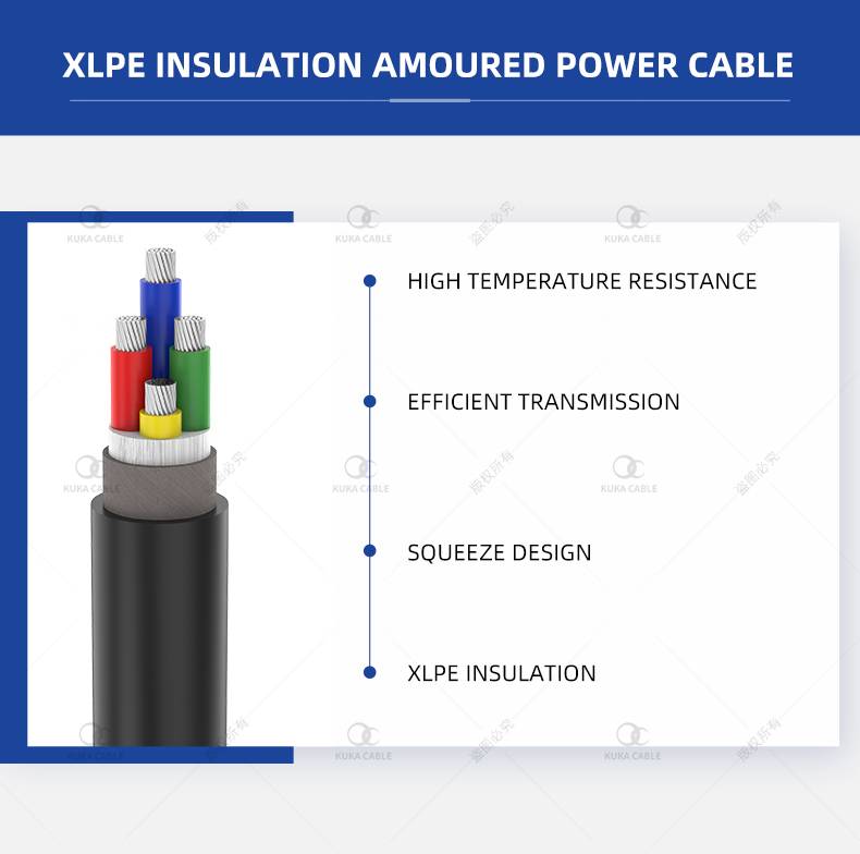 Cáp điện bọc thép cách điện 0.6 / 1KV 4 lõi CU / PVC / XLPE(图2)