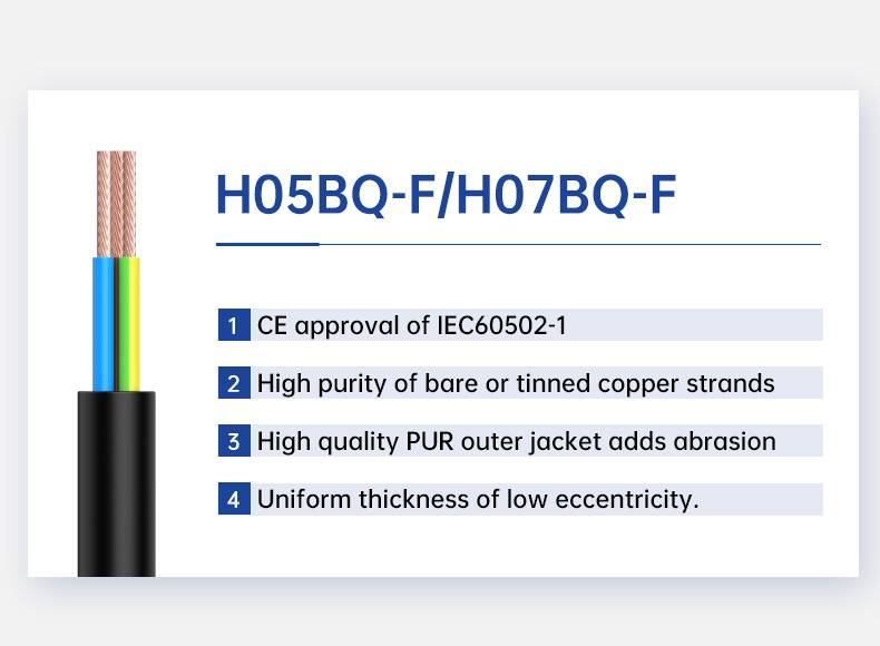 H05BQ-F/H07BQ-F PUR halogen free flexible cable(图2)