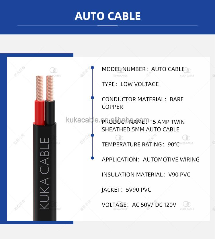 2 Core Thin Wall 30m Flat Twin Auto Cable(图2)