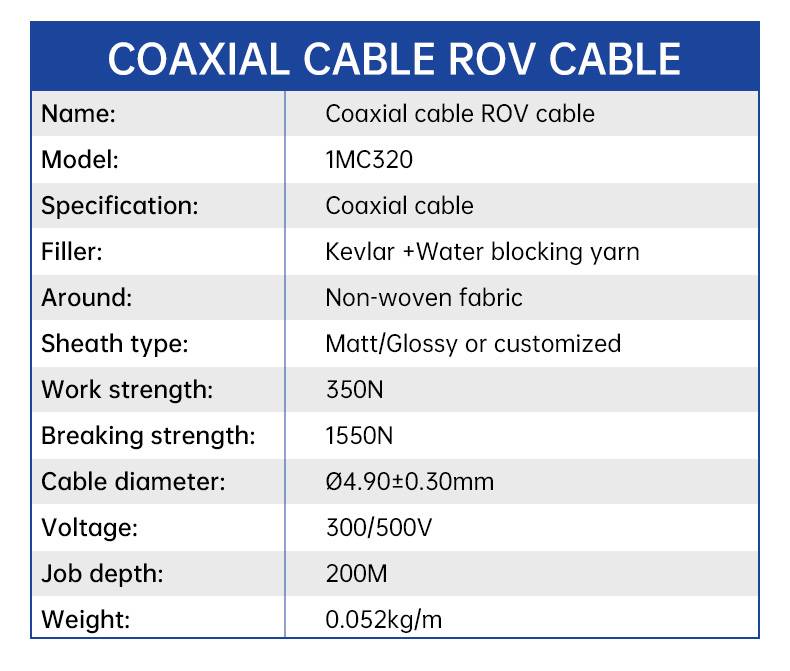 RG6 Cáp đồng trục Rov Cáp gia cố dây rốn(图4)