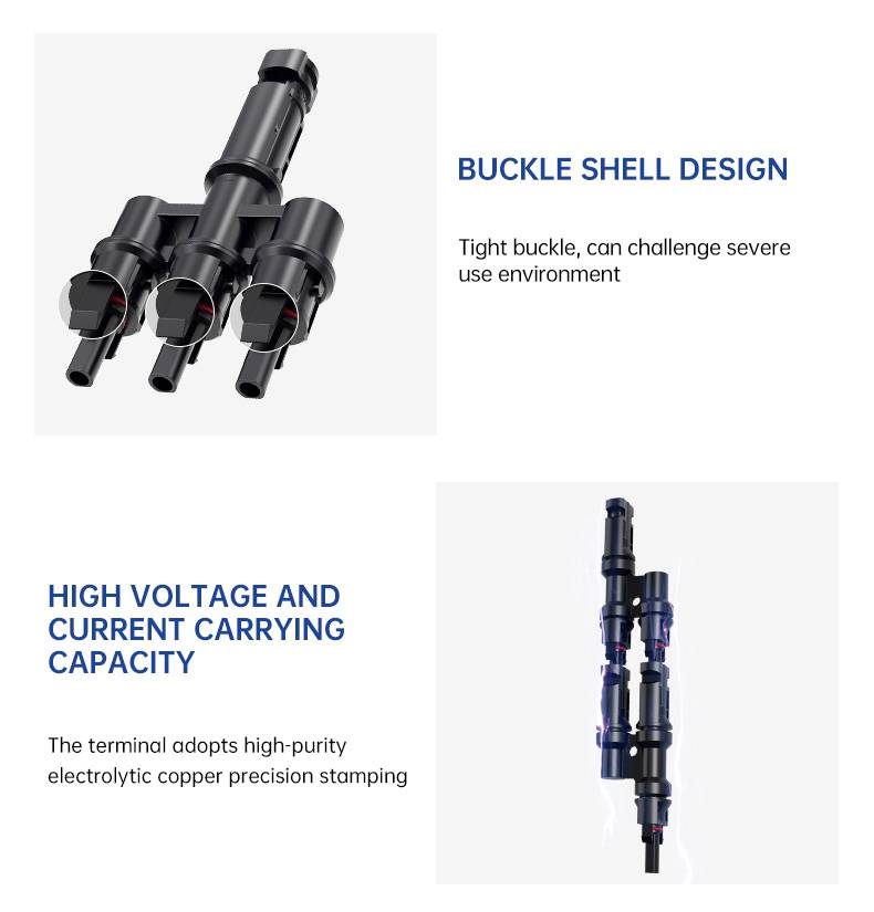 2 in 1 T branch connector  for Solar Panel Parallel Connection(图4)