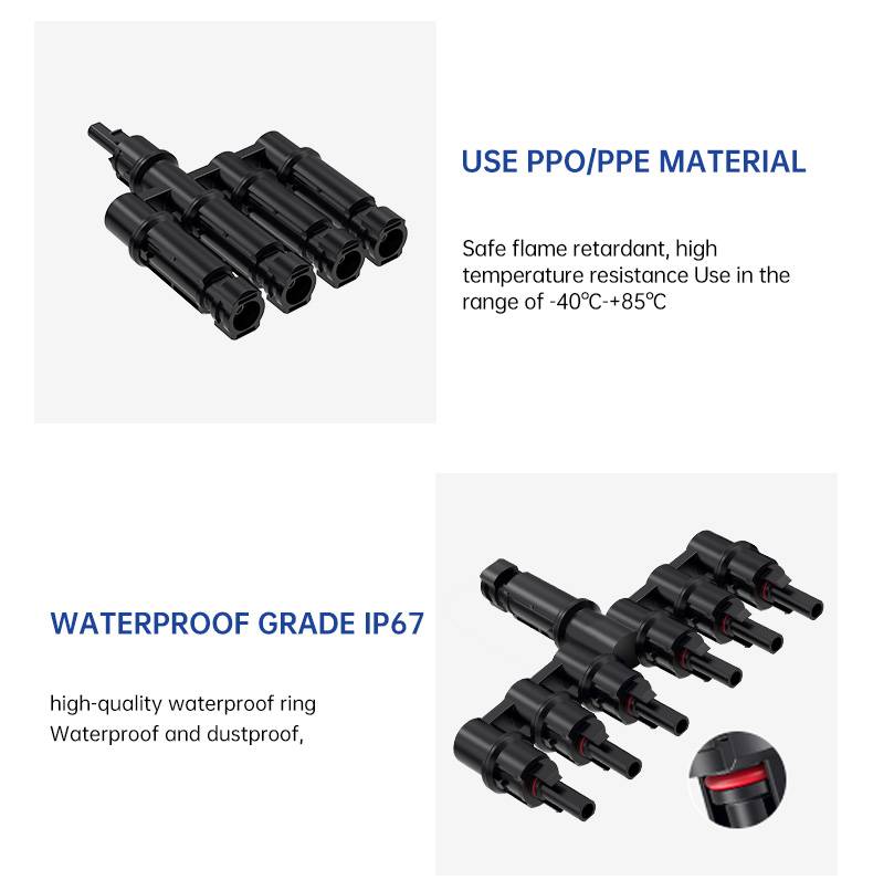 2 in 1 T branch connector  for Solar Panel Parallel Connection(图5)