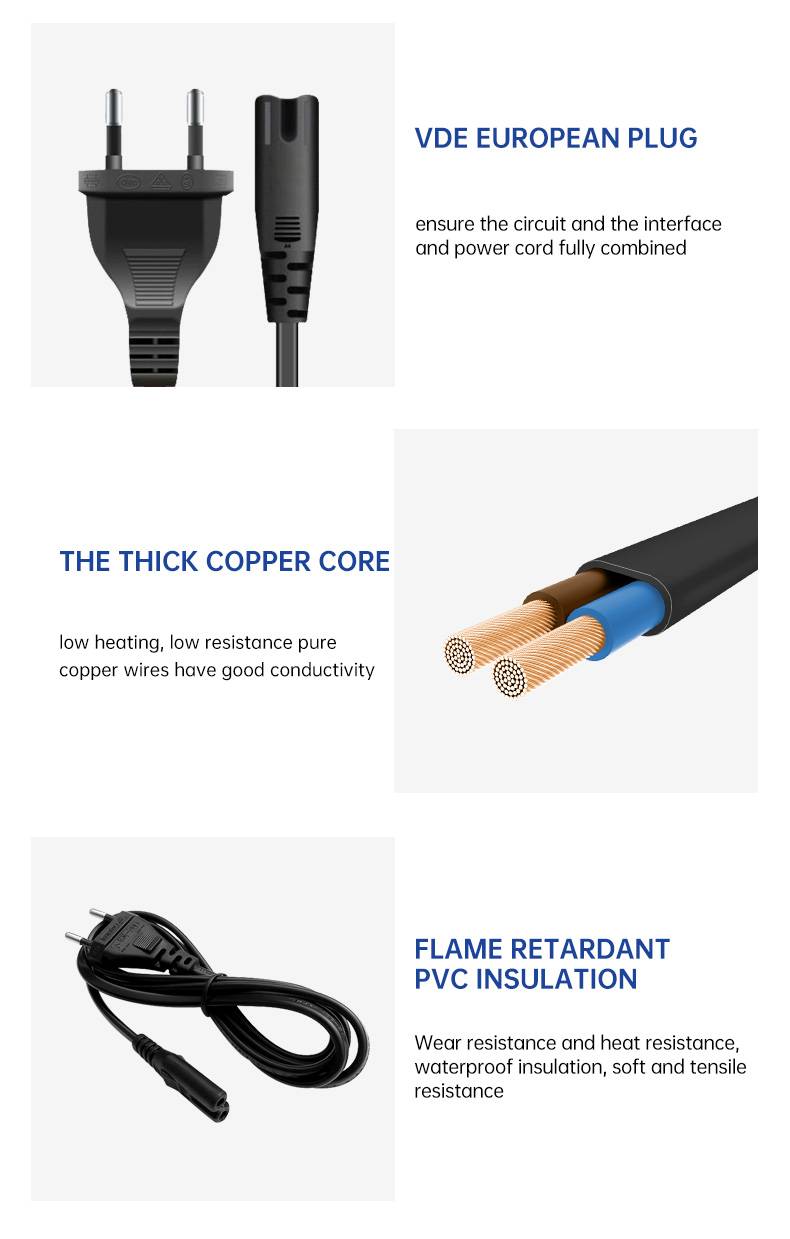 UK 3 Prong Plug To IEC 320 C13 AC Power Cord(图4)