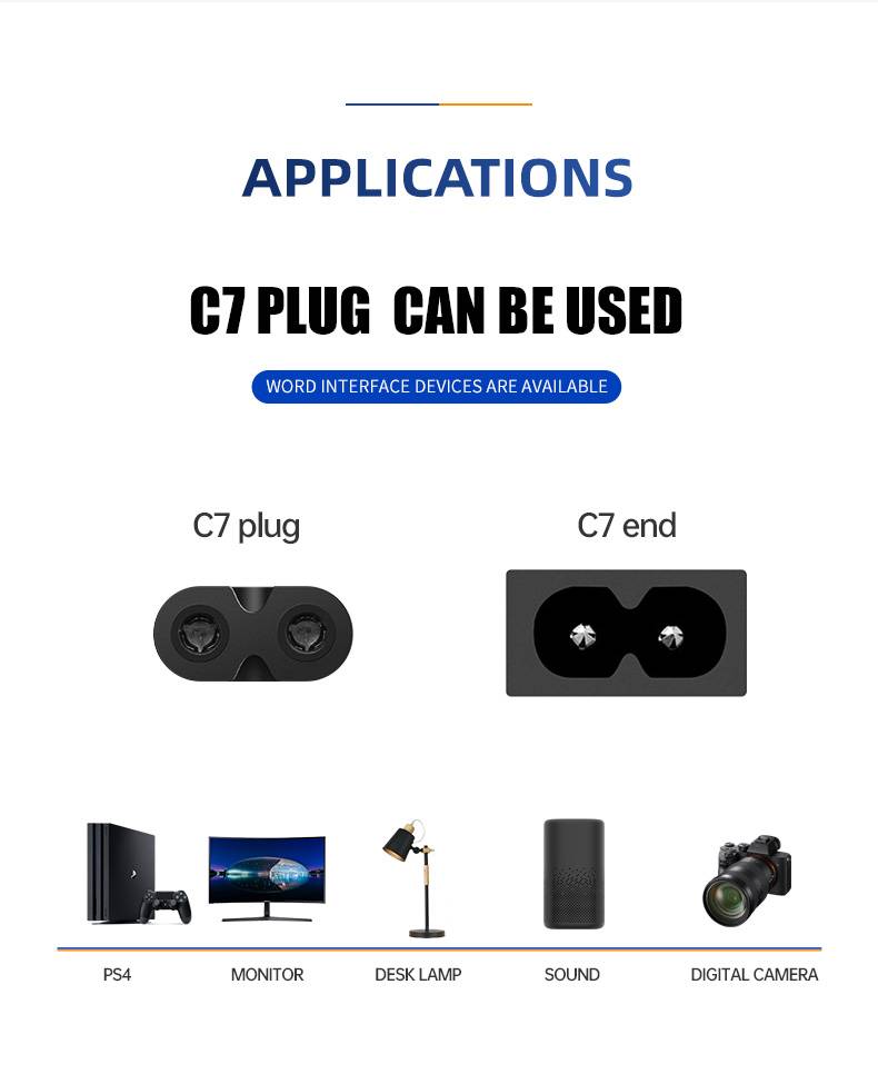 UK 3 Prong Plug To IEC 320 C13 AC Power Cord(图6)