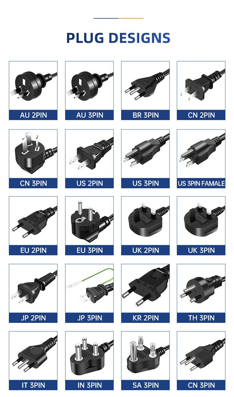 UK 3 Prong Plug To IEC 320 C13 AC Power Cord(图7)