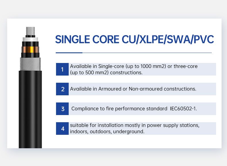 NA2XSH / NA2XSEH  Alumium Cable With Wire Armoured(图2)