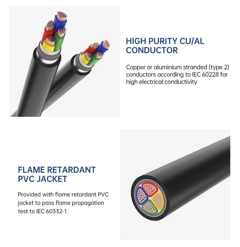 CU/PVC/STA/XLPE Steel Tape Armoured 25mm2 PVC Sheathed cable(图5)