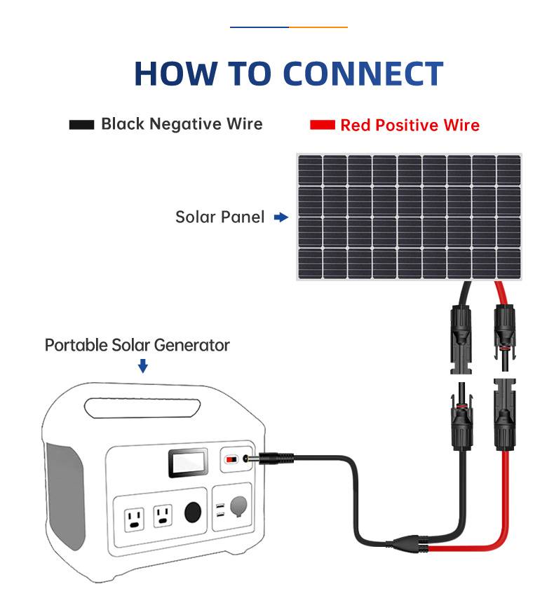  Solar Connector To Dc 5.5X 2.5mm Extension Solar Panel Adapter Cable(图6)