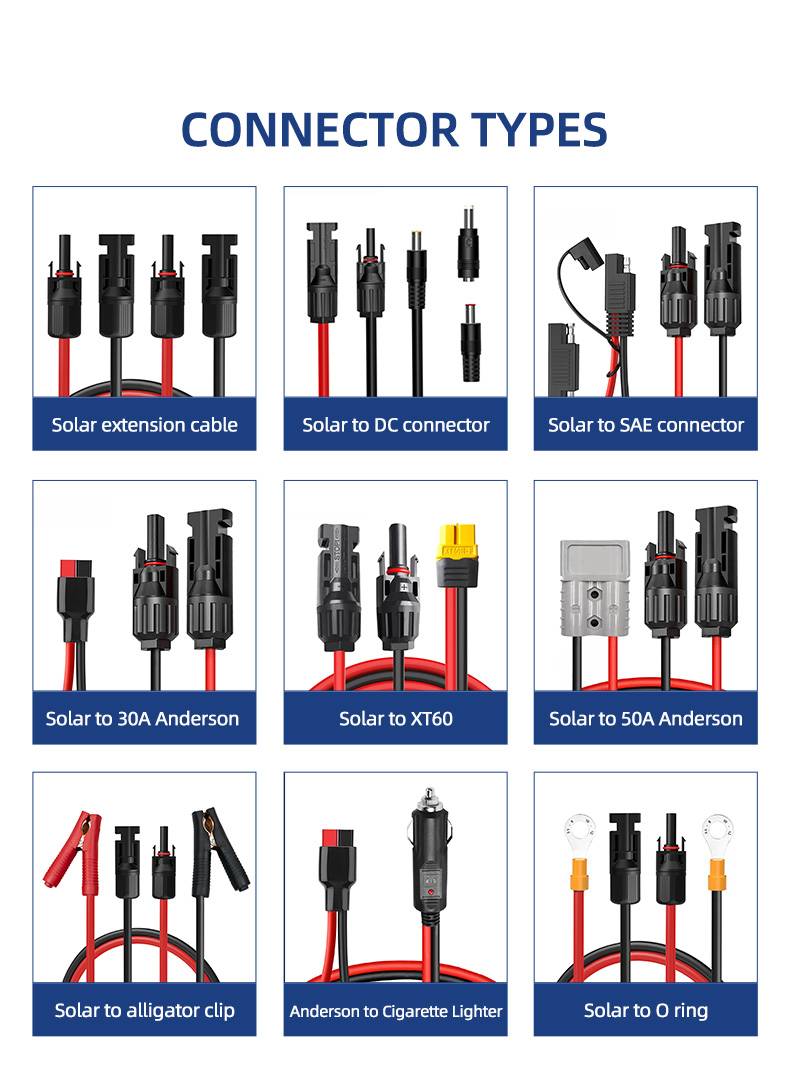  Solar Connector To Dc 5.5X 2.5mm Extension Solar Panel Adapter Cable(图9)