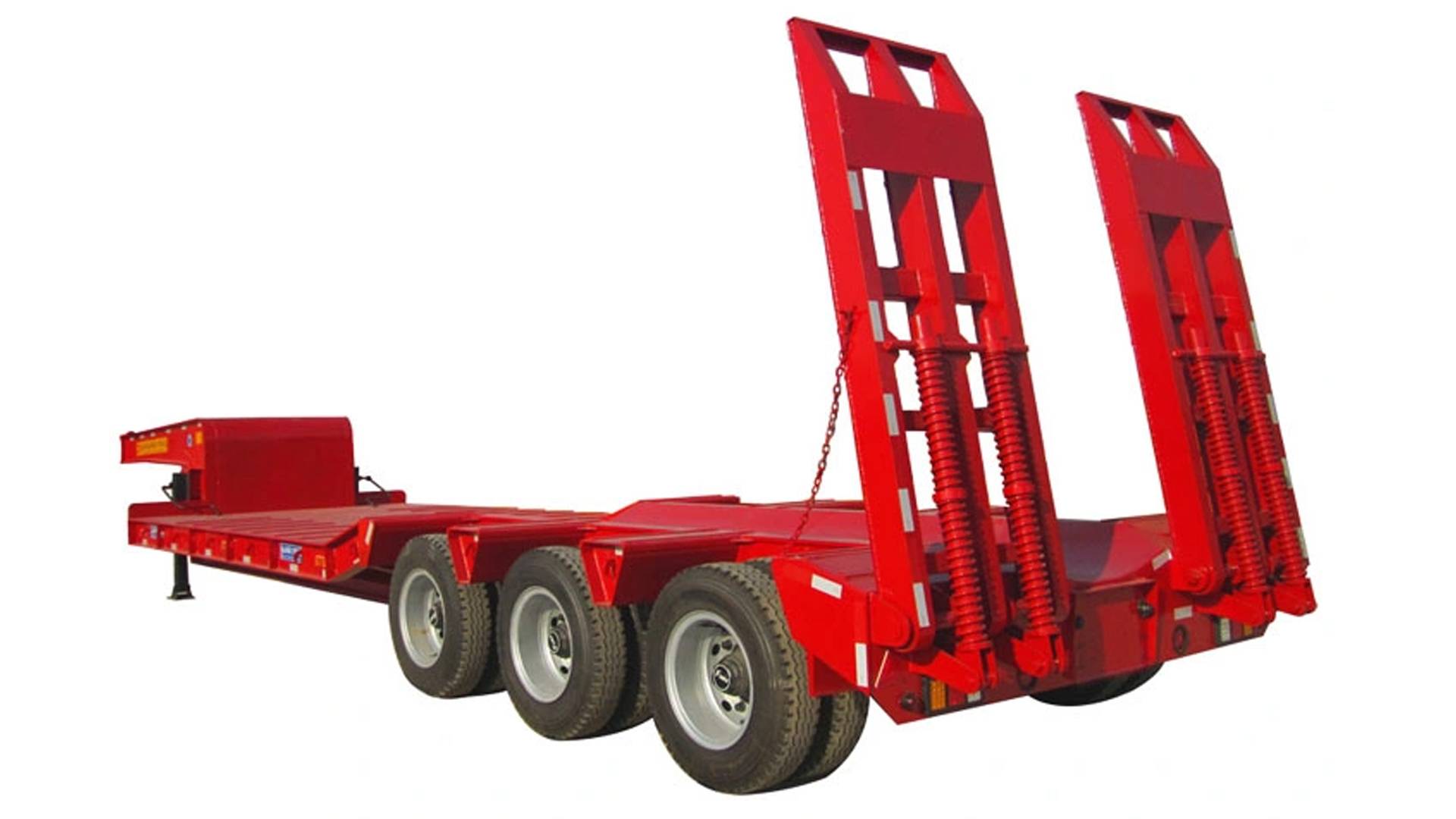 China Factory High Strenth Multi Axles 3 Axles Low Bed 60 80 100 Tons High Quality Lowboy Flatbed Lowbed Detachable Gooseneck Flat Truck Semi Trailer