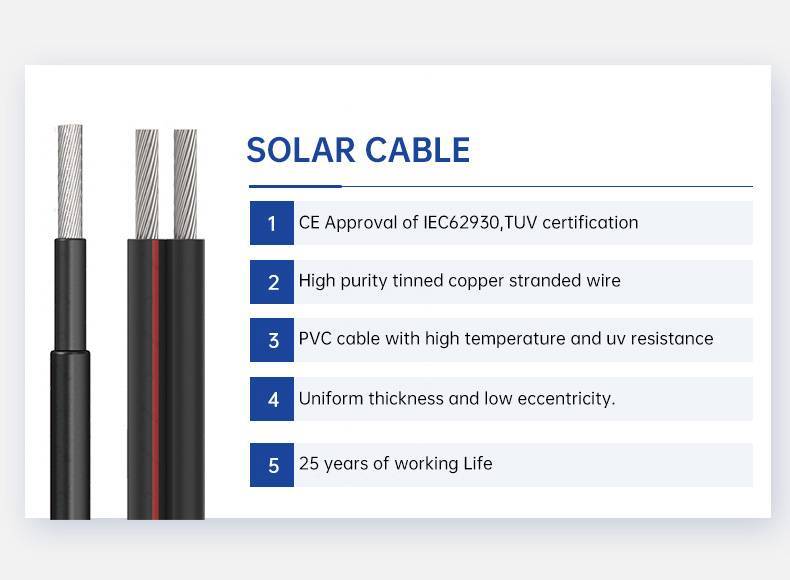 Wholesale TUV en50618 H1Z2Z2-K Solar Cable Manufacturer(图2)