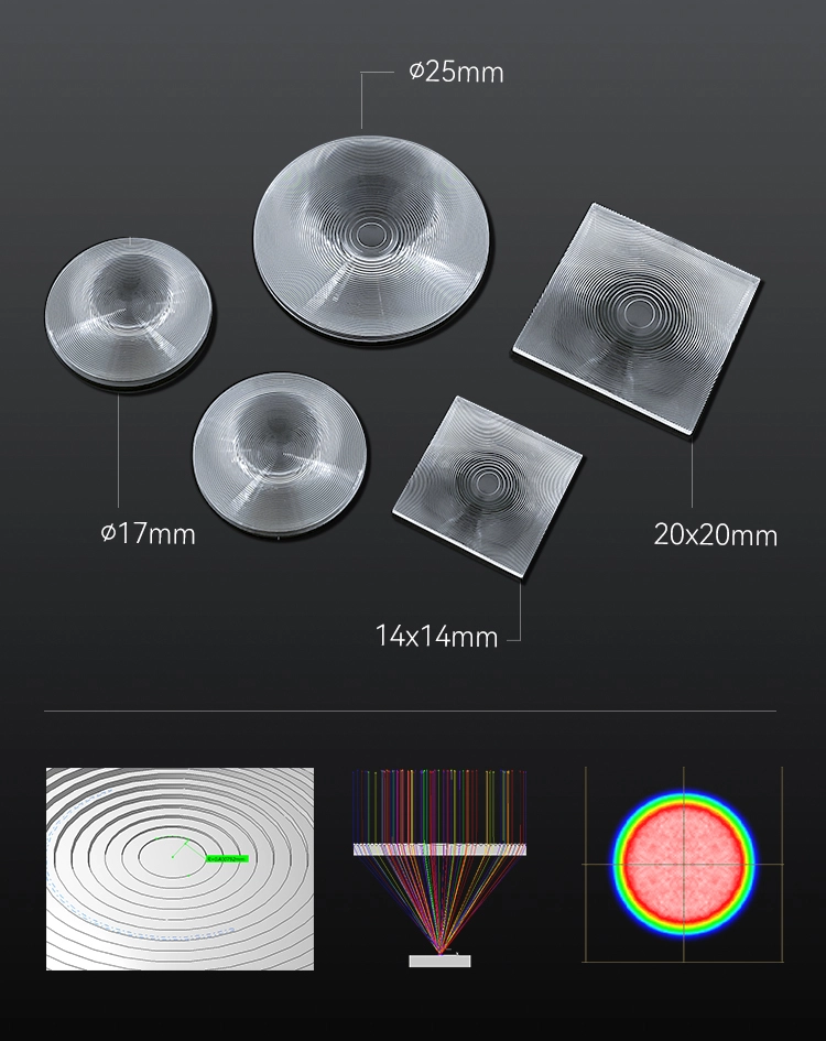 Smart ceiling light with PIR Fresnel lens detecting motion in modern office space